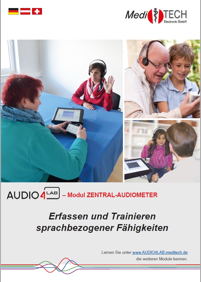 Flyer "Audio4LAB Module Central Audiometer" (german)